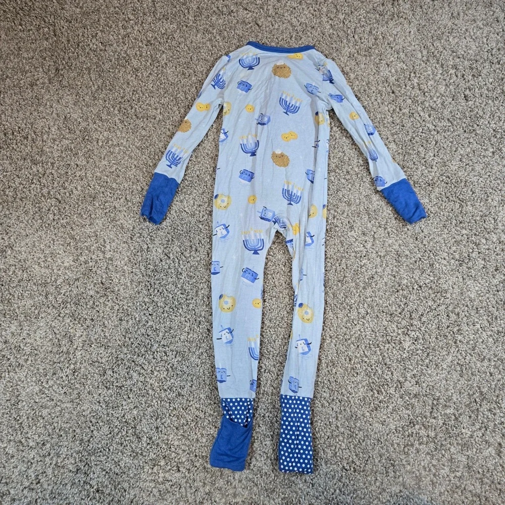 Angel Dear Hanukkah Bamboo 2-Way Zip Footie 18-24m